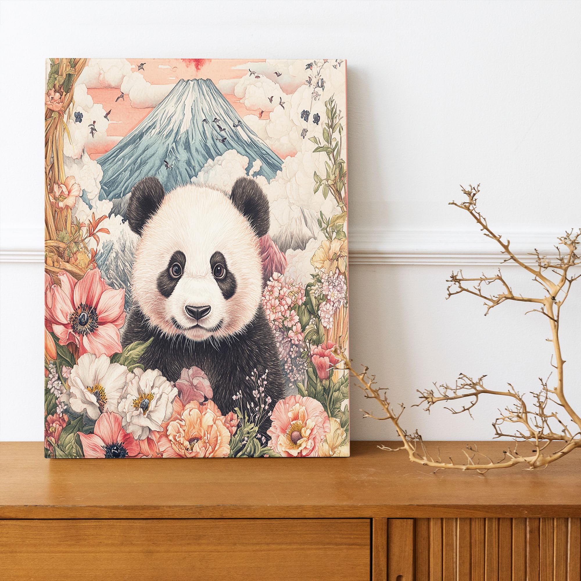 Amazon.com: 1 Piece Fun Panda Pet Canvas Prints Wall Art 16 * 20